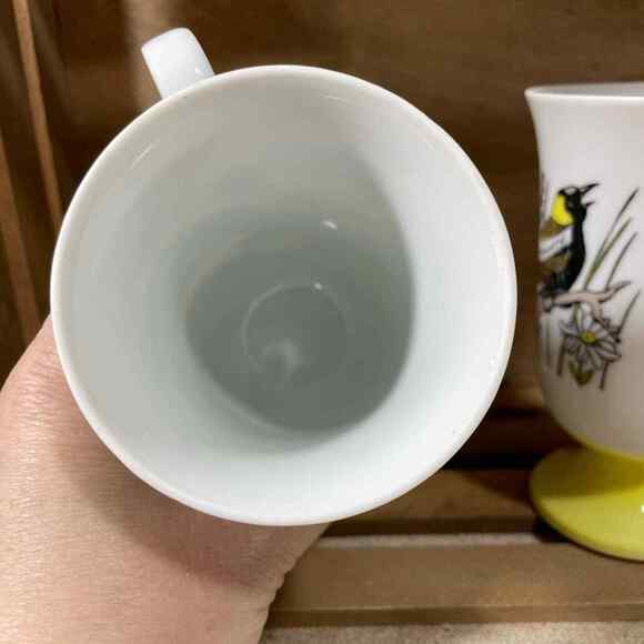 Fred Roberts Vintage Song Birds Set of Two Pedestal Coffee Mugs - Irish Coffee - Picture 7 of 10